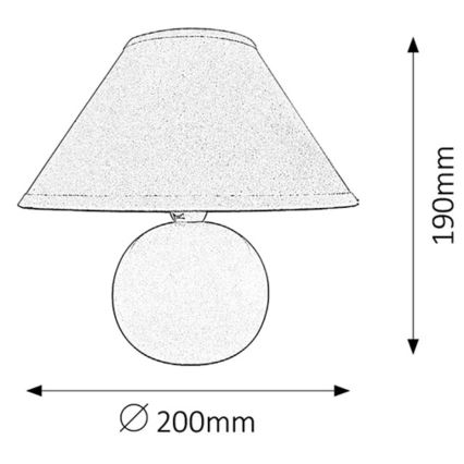 Rabalux 4907 - Stolná lampa ARIEL 1xE14/40W/230V