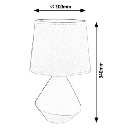 Rabalux - Stolná lampa 1xE14/40W/230V šedá