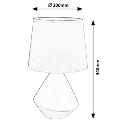 Rabalux - Stolná lampa 1xE14/40W/230V hnedá