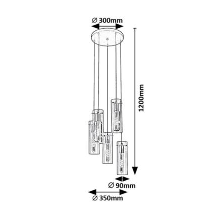 Rabalux - Luster na lanku 5xE27/60W/230V