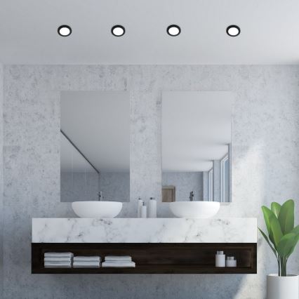 Rabalux - LED Kúpeľňové podhľadové svietidlo LED/3W/230V IP44 čierna