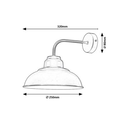 Rabalux - Nástenná lampa 1xE27/60W/230V