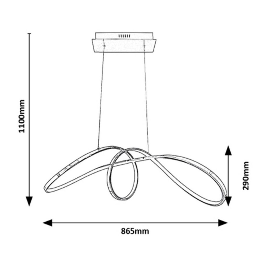 Rabalux - LED Luster na lanku LED/38W/230V