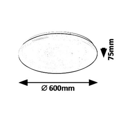 LED Stmievateľné stropné svietidlo LED/60W/230V + diaľkové ovládanie