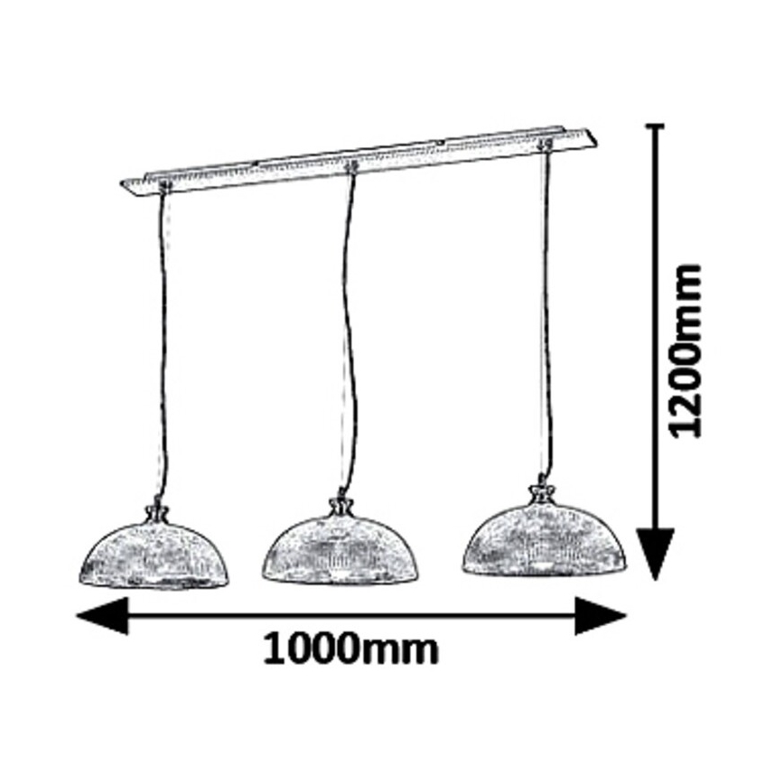 Rabalux 5460 - Luster na lanku PETRINA 3xE27/40W/230V