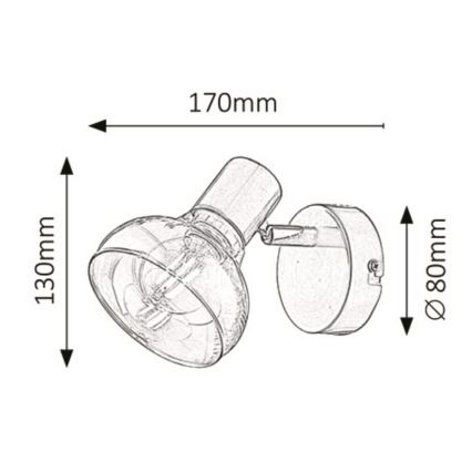 Rabalux 5555 - Nástenné svietidlo HOLLY 1xE14/40W/230V lesklý chróm