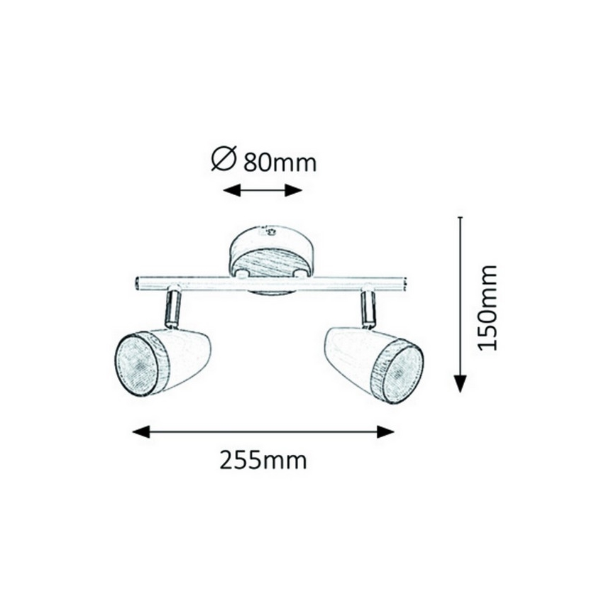 Rabalux 5565 - LED Bodové svietidlo KAREN 2xLED/4W/230V