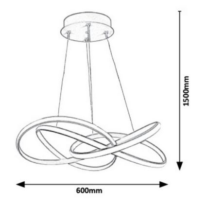 Rabalux 5692 - LED Luster na lanku AMBROSIO LED/40W/230V