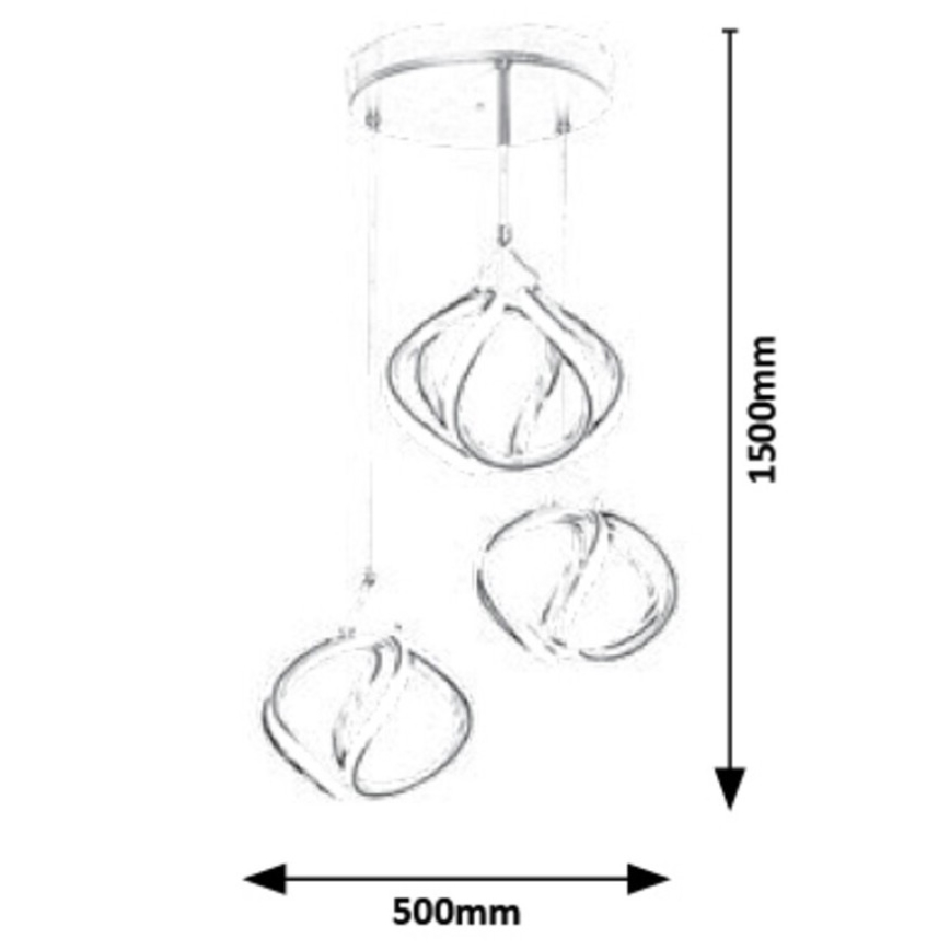 Rabalux - LED Luster na lanku LED/50W/230V