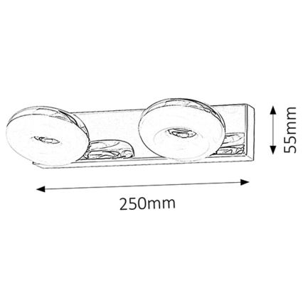 Rabalux 5717 - LED Kúpeľňové svietidlo BEATA 2xLED/5W/230V