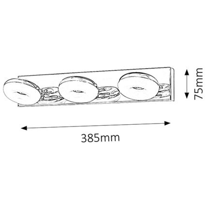 Rabalux 5718 - LED Kúpeľňové svietidlo BEATA 3xLED/5W/230V