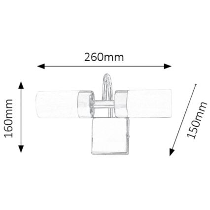 Rabalux - LED Kúpeľňové osvetlenie zrkadla 2xLED/4W/230V IP44