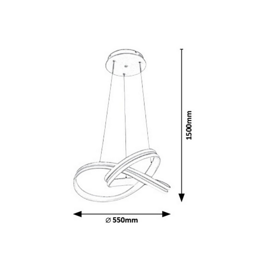 Rabalux - LED Luster na lanku LED/60W/230V