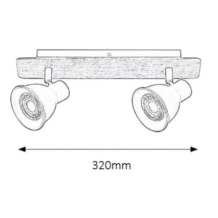 Rabalux 5903 - Bodové svietidlo MAC 2xGU10/15W/230V