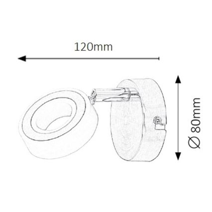 Rabalux - LED Nástenné bodové svietidlo 1xLED/4,5W/230V
