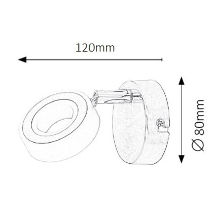 Rabalux 5939 - LED Nástenné bodové svietidlo ZORA 1xLED/4,5W/230V