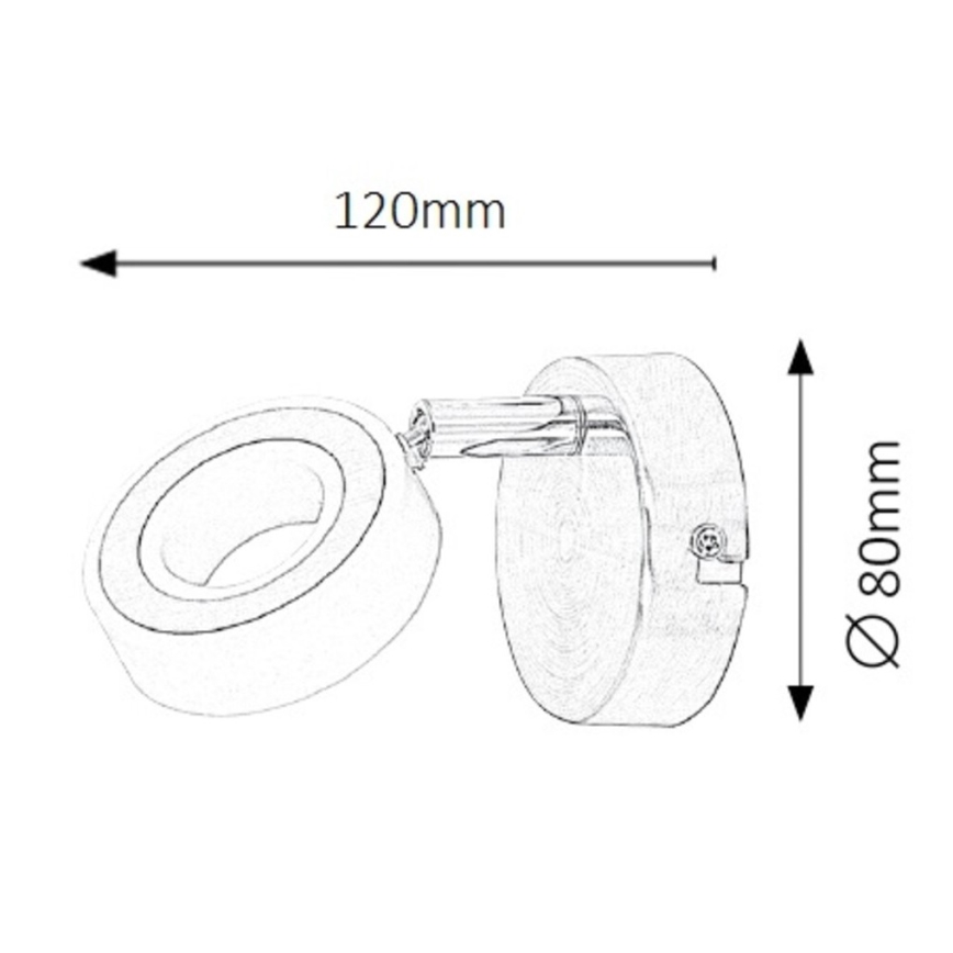 Rabalux - LED Nástenné bodové svietidlo 1xLED/4,5W/230V