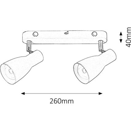 Rabalux - Bodové svietidlo 2xE27/20W/230V