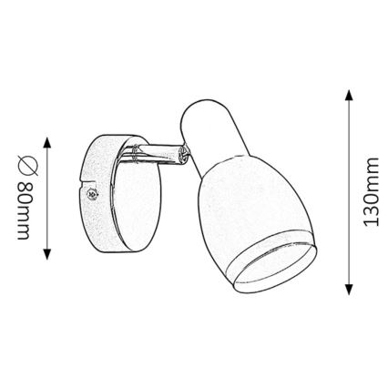 Rabalux 6060 - Bodové svietidlo ELITE 1xE14/40W/230V