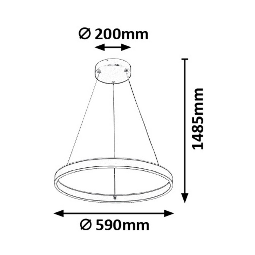 Rabalux - LED Stmievateľný luster na lanku LED/36W/230V + diaľkové ovládanie