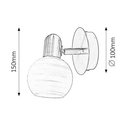 Rabalux 6341 - Nástenné svietidlo AUREL 1xE14/40W/230V