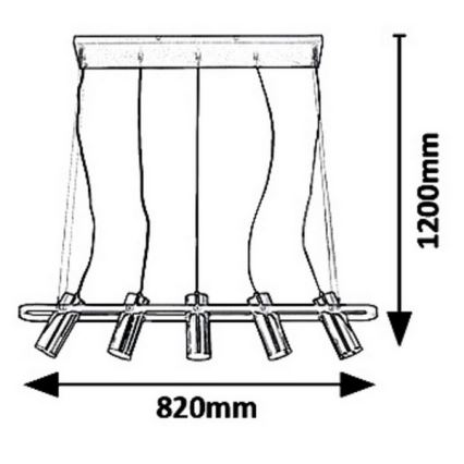 Rabalux 6430 - LED Luster na lanku RAVEN LED/25W/230V