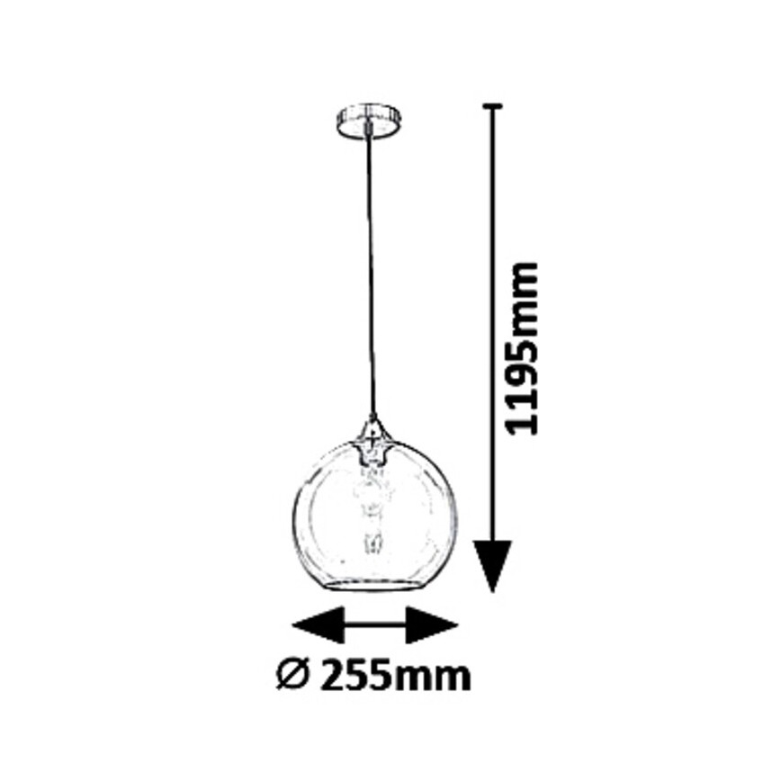 Rabalux 6438 - Luster na lanku TANESHA 1xE27/40W/230V