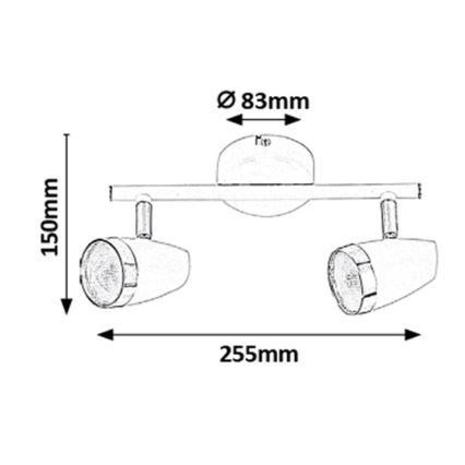 Rabalux 6513 - LED Bodové svietidlo KAREN 2xLED/4W/230V