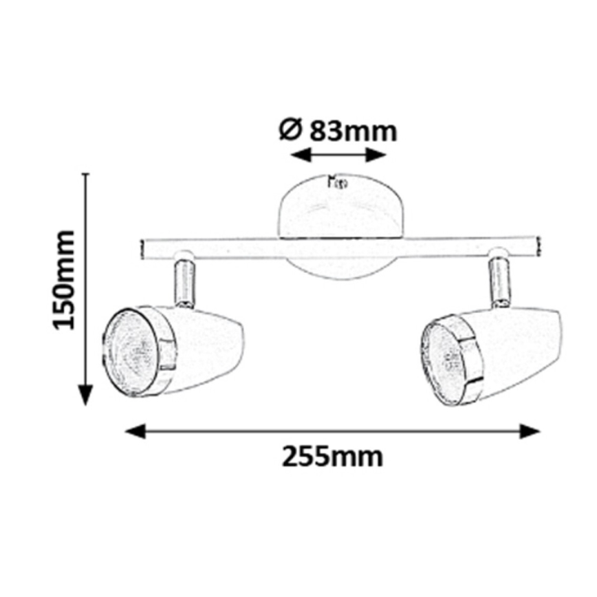 Rabalux - LED Bodové svietidlo 2xLED/4W/230V