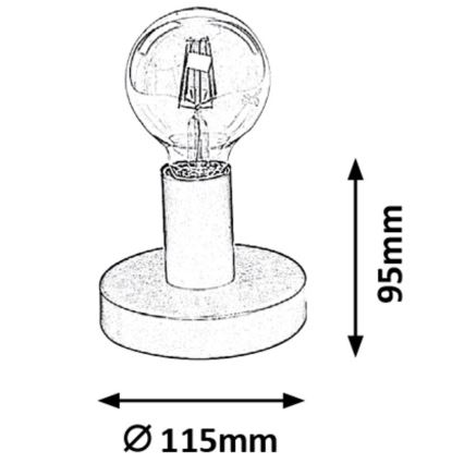 Rabalux - Stolná lampa 1xE27/60W/230V