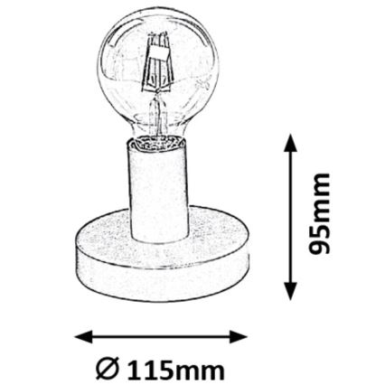 Rabalux - Stolná lampa 1xE27/60W/230V