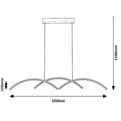 Rabalux - LED Luster na lanku LED/40W/230V