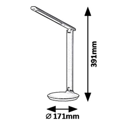 Rabalux 6979 - LED Stmievateľná stolná lampa OSIAS LED/9W/230V