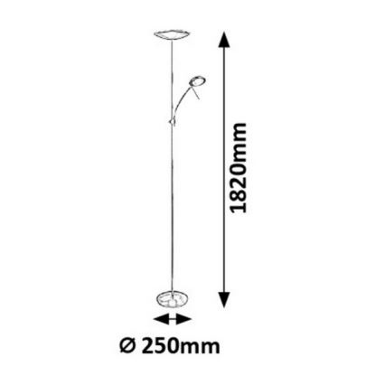 Rabalux - LED Stojacia lampa 1xLED/18W + 1xLED/5W/230V