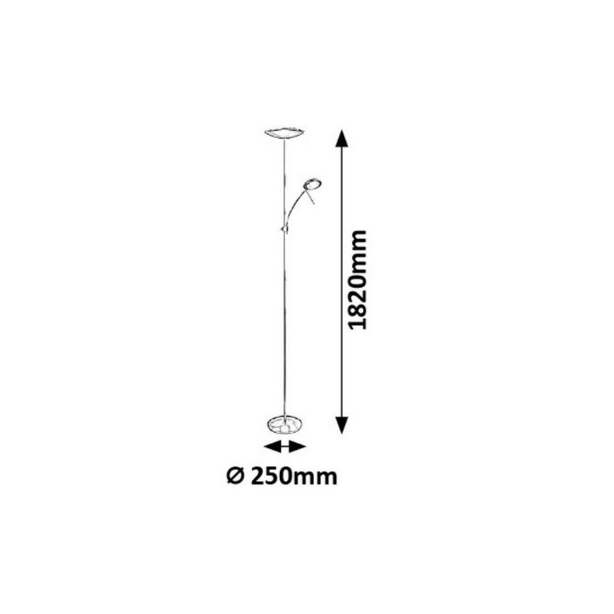 Rabalux - LED Stojacia lampa 1xLED/18W + 1xLED/5W/230V