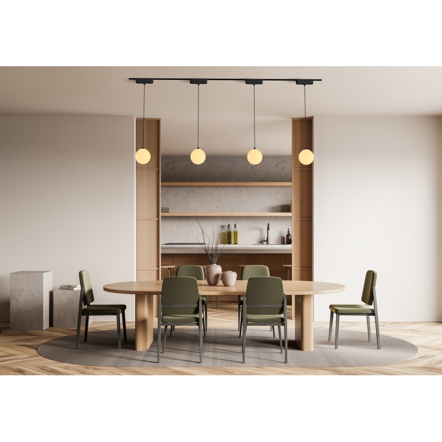 Rabalux - LED Luster na lanku do 1-fázového lištového systému LED/5W/24V 3000K čierna