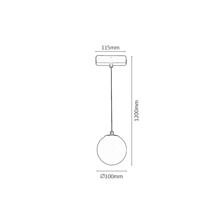 Rabalux - LED Luster na lanku do 1-fázového lištového systému LED/5W/24V 3000K čierna