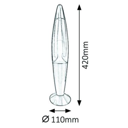 Rabalux - Lávová lampa G45 1xE14/25W/230V