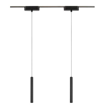 Rabalux - LED Luster na lanku do 1-fázového lištového systému LED/5W/24V 3000K čierna