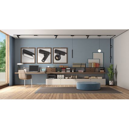 Rabalux - LED Stmievateľné stropné svietidlo do 1-fázového lištového systému LED/6W/24V 2700-5500K Wi-Fi Tuya 11,5 cm čierna