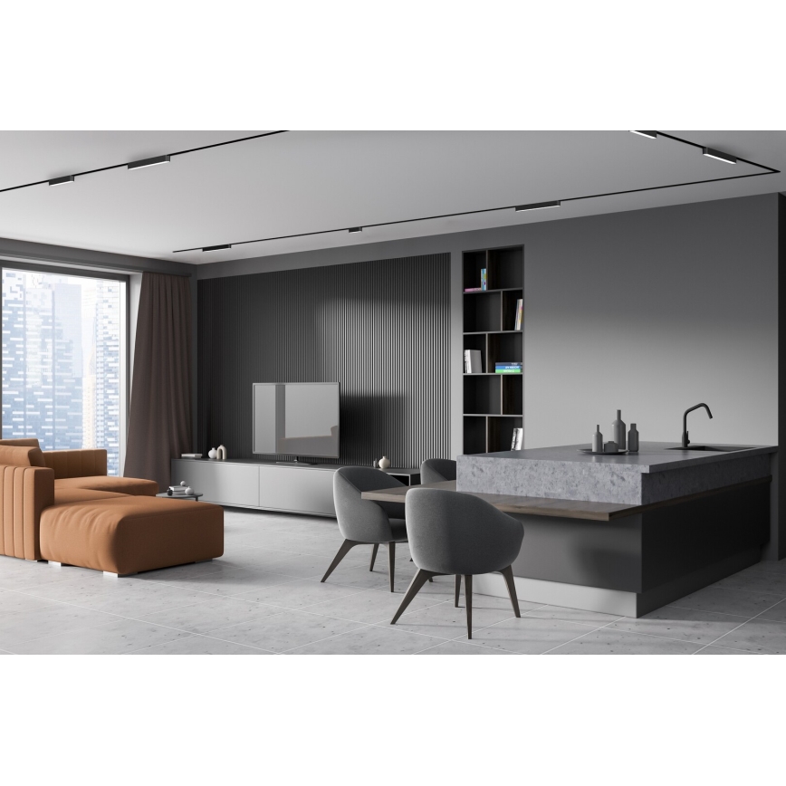 Rabalux - LED Stmievateľné stropné svietidlo do 1-fázového lištového systému LED/6W/24V 2700-5500K Wi-Fi Tuya 11,5 cm čierna