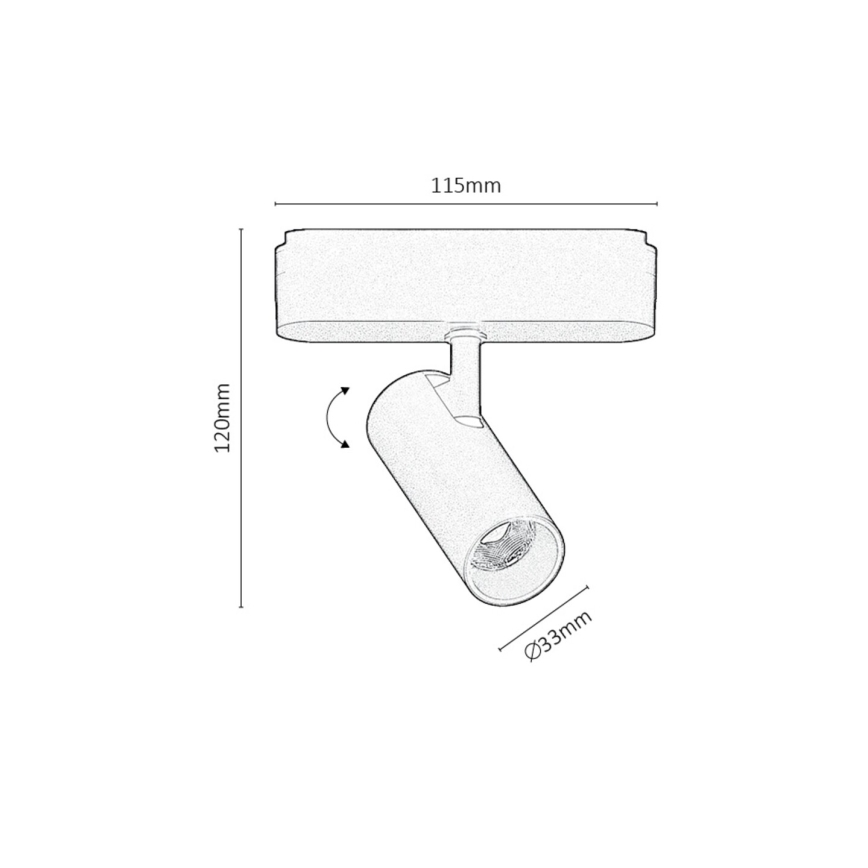 Rabalux - LED Stmievateľné bodové svietidlo do 1-fázového lištového systému LED/5W/24V 2700-5500K Wi-Fi Tuya čierna