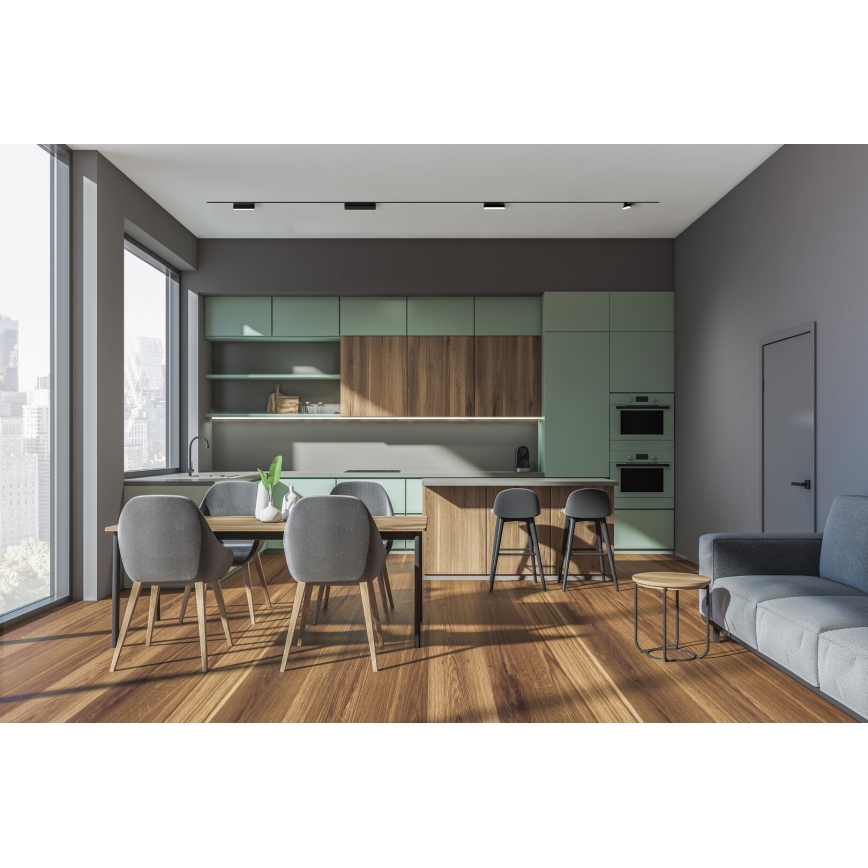 Rabalux - LED Stmievateľné stropné svietidlo do 1-fázového lištového systému LED/4W/24V 2700-5500K Wi-Fi Tuya 11,5 cm čierna