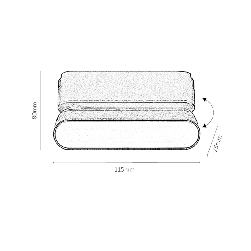 Rabalux - LED Stmievateľné stropné svietidlo do 1-fázového lištového systému LED/4W/24V 2700-5500K Wi-Fi Tuya 11,5 cm čierna