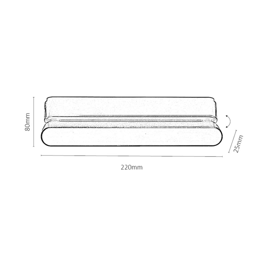 Rabalux - LED Stmievateľné stropné svietidlo do 1-fázového lištového systému LED/7W/24V 2700-5500K Wi-Fi Tuya 22 cm čierna