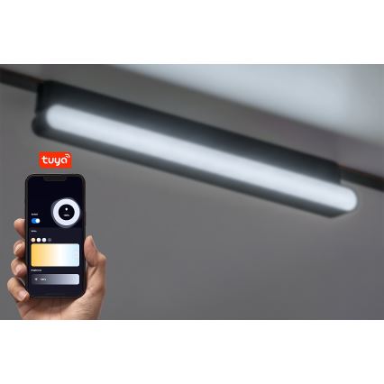 Rabalux - LED Stmievateľné stropné svietidlo do 1-fázového lištového systému LED/13W/24V 2700-5500K Wi-Fi Tuya 33 cm čierna