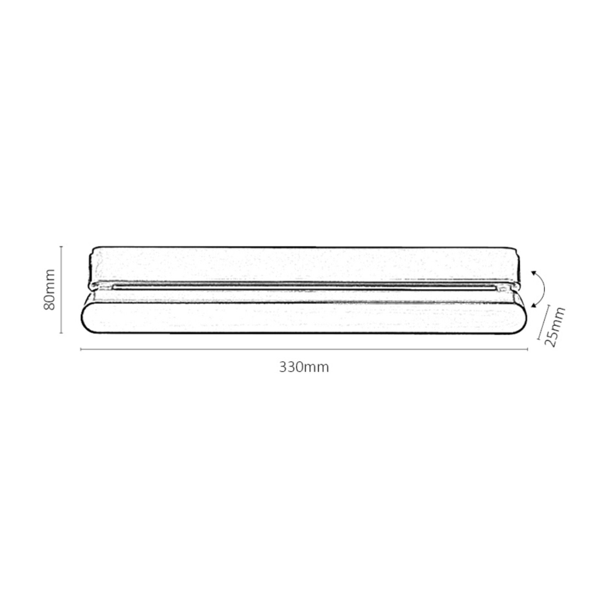 Rabalux - LED Stmievateľné stropné svietidlo do 1-fázového lištového systému LED/13W/24V 2700-5500K Wi-Fi Tuya 33 cm čierna