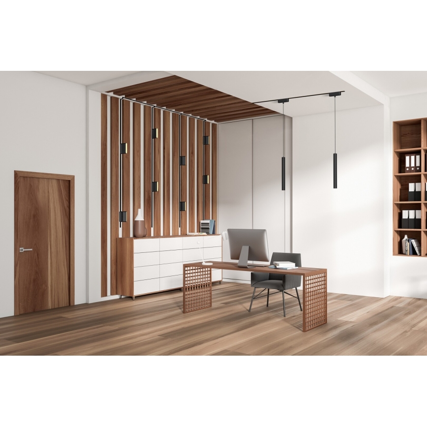 Rabalux - LED Stmievateľný luster na lanku do 1-fázového lištového systému LED/5W/24V 2700-5500K Wi-Fi Tuya čierna