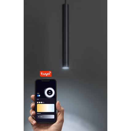 Rabalux - LED Stmievateľný luster na lanku do 1-fázového lištového systému LED/5W/24V 2700-5500K Wi-Fi Tuya čierna