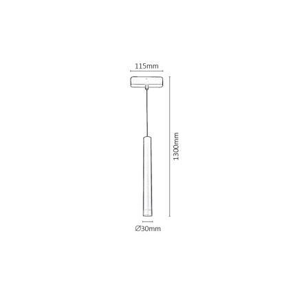 Rabalux - LED Stmievateľný luster na lanku do 1-fázového lištového systému LED/5W/24V 2700-5500K Wi-Fi Tuya čierna